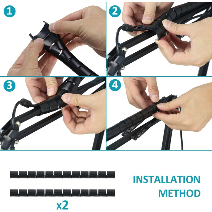 Кріплення для мікрофона SUNMON AT2020 з поп-фільтром та кабелеутримувачем, чорний мікрофонний стійка для Audio-Technica AT2020