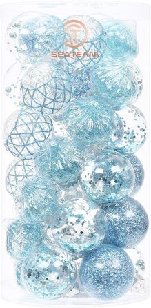 Набір прикрас для ялинки Sea Team 60 мм, 30 шт., блакитний