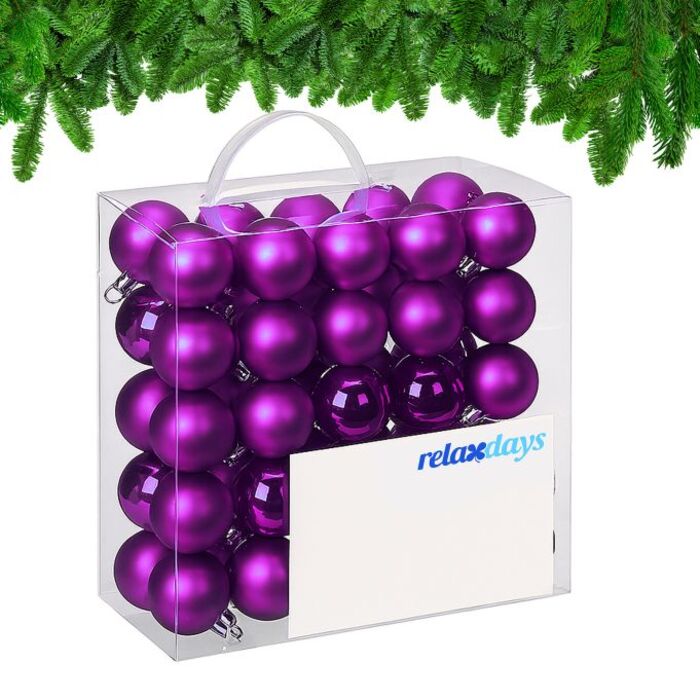 Relaxdays Set of 50 Christmas Baubles