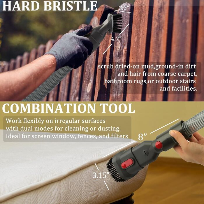 Тримач щітки, органайзер кріплення для пилососів Dyson V10, V8, V7, V11 (без адаптера, пряме підключення). Підходить для Dyson V7 Tierauslöser, V10 Tiermotorhead.