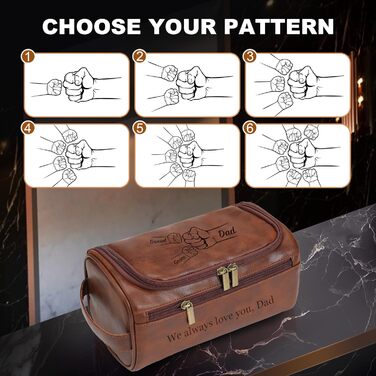 Чоловіча дорожня косметичка Easycosy з лазерним гравіюванням імені, шкіряна, для підвішування, стильна, ідеальна для подорожей, подарунок для тата, дідуся, колеги, на день Святого Миколая, червоно-коричнева