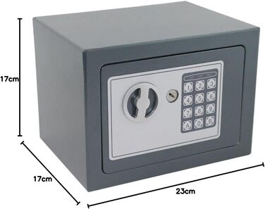 Електронний міні-сейф Safe Tresor для стін, шаф та меблів (сірий)