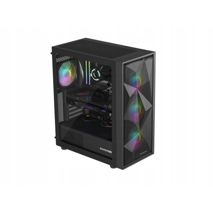 Корпус для комп'ютера Genesis Diaxid 605 ARGB Midi Tower ATX, вікно, чорний
