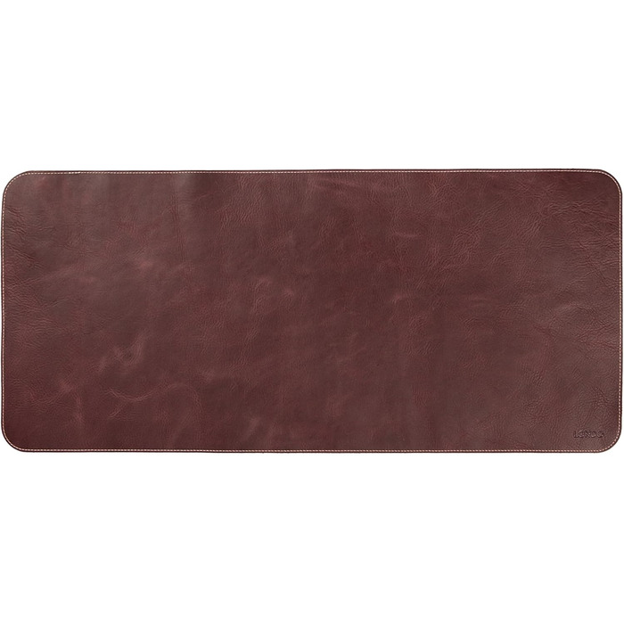 Мишка Londo Echtleder – великий килимок для миші зі шкіри, антиковзний, гладка поверхня, Damson