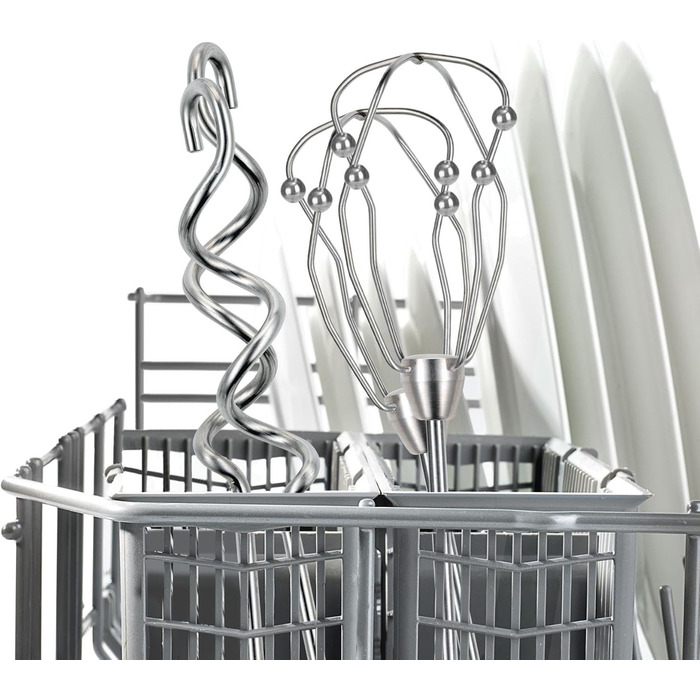 Bosch Hand Mixer Styline MFQ4835DE, 2x whisks, 2 stainless steel dough hooks, dishwasher-safe, 575 W, white