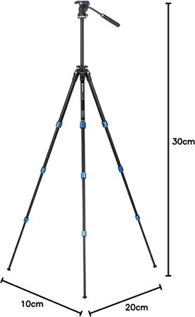 Відеоштатив Benro Slim Video Kit (TSL08AS2CSH) алюмінієвий, набір для зйомки відео
