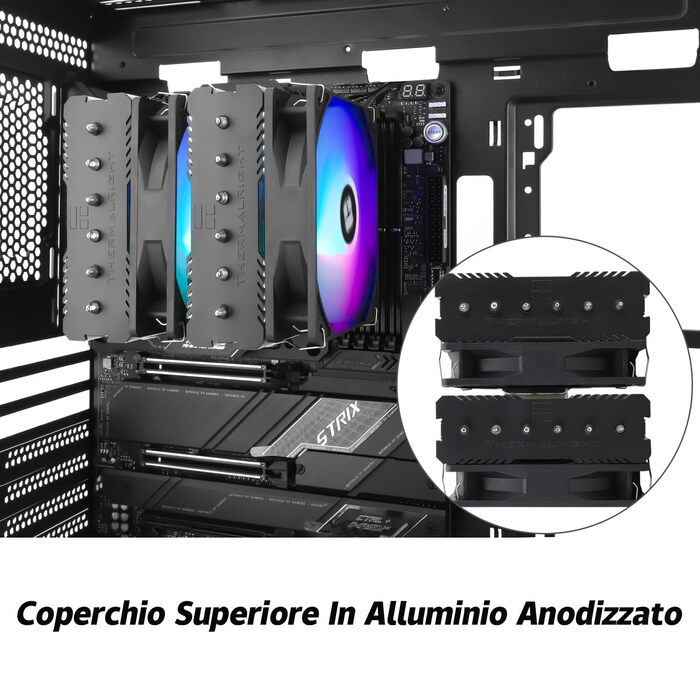 TR Peerless Assassin 120 SE ARGB: Кулер для CPU з RGB підсвічуванням, 6 heatpipes, Dual 120mm вентилятор, для AMD AM4/AM5 та Intel 1700/1150/1151/1200