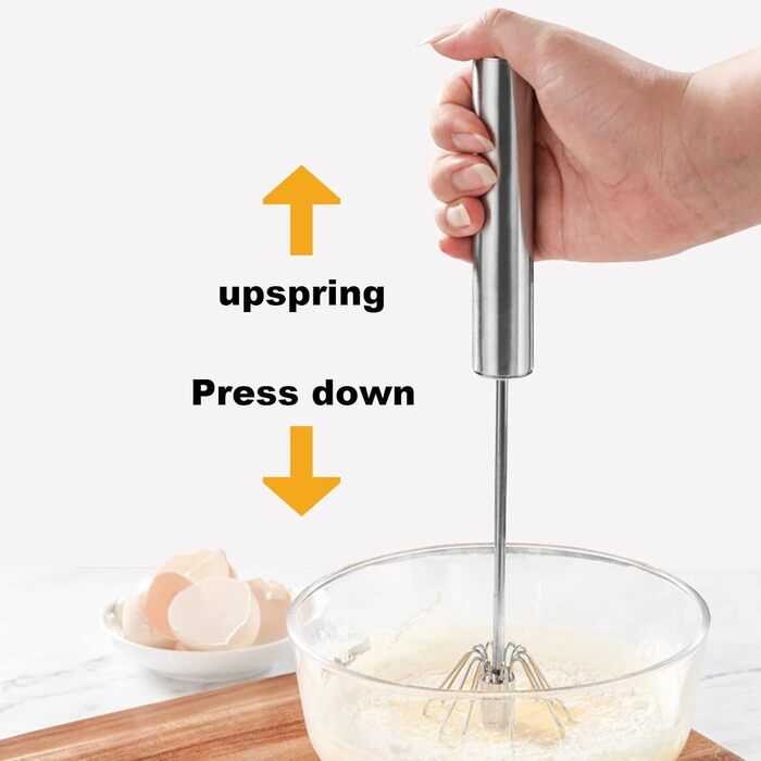 Набір міксерів для збивання яєць, 2 шт. з нержавіючої сталі