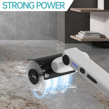 Roller Electric Cleaning Brush - 2-Speed Options, Waterproof, Cordless Electric Cleaning Brush with 4 Versatile Brush Heads and Extendable Handle