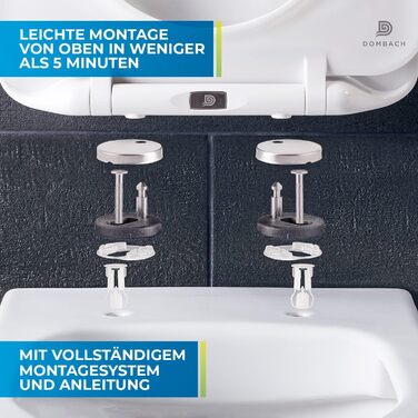 Сідіак для унітаза DOMBACH Premium D-подібний (Aliano) з мікроліфтом (м'яке закриття), знімний, білий
