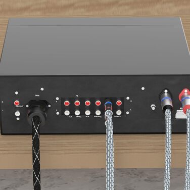 Hi-End мережевий кабель Monosaudio P078 (2м), мідний OFC, 2-полюсний HiFi кабель живлення EU Schuko — IEC C15 для підсилювача, сабвуфера та декодера