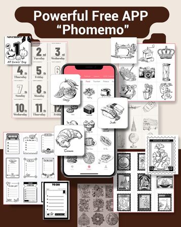 Phomemo Міні-термодрук принтер M02: Бездротовий, портативний, для щоденників, DIY-малювання, сумісний з Android/iOS, зелений, чорний