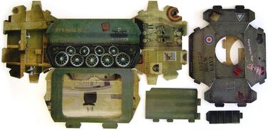 Будиночок для котів Tank від Suck UK: картонний будиночок, іграшка та ліжко для котів, інтерактивна іграшка, оригінальне аксесуар та подарунок для котів, іграшка для дому та вулиці