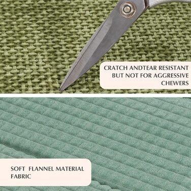 Килимок для собак Vejaoo XZ016, зелений, 75x50x4 см (М'який, миючий, для собак маленьких, середніх та великих порід)