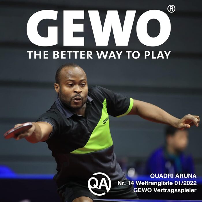 Турнічний стіл для настільного тенісу GEWO Player - схвалений ITTF, високий контроль та максимальна обертання, професійний, 2мм покриття