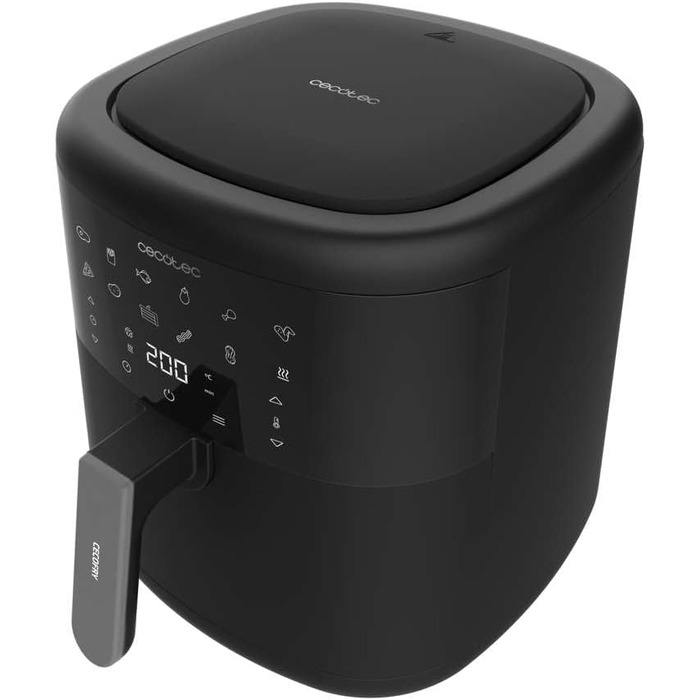 Фритюрниця без олії Cecotec Cecofry Bombastik 6000 Full, 6 л, 1700 Вт, PerfectCook, 12 режимів, чорний | з аксесуарами