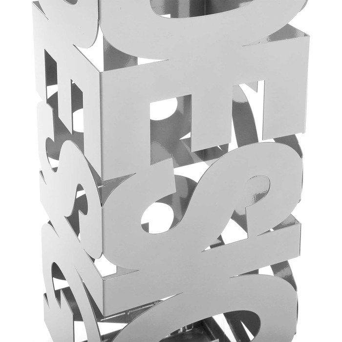 Modern White Metal Umbrella Stand for Entryway, Room, or Hallway - 52x18x18 cm
