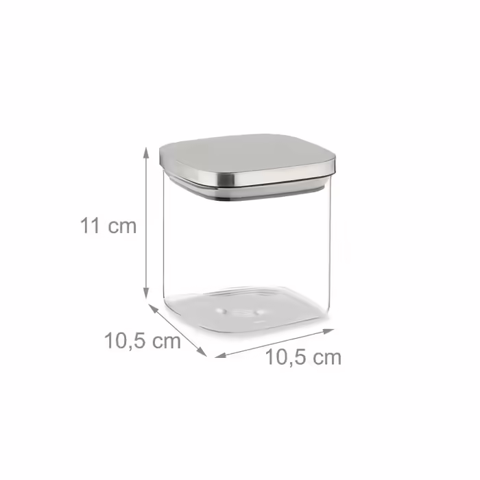 Relaxdays Set of 3 Storage Jars with Lids, 600 ml