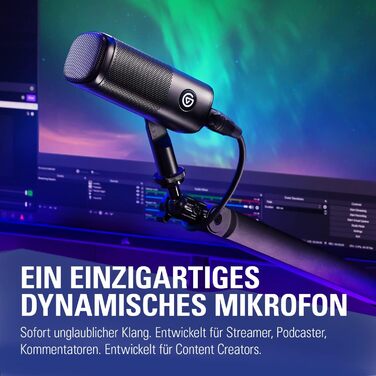 Елгато Wave DX – Динамічний XLR мікрофон з нирковою характеристикою, для подкастів, стрімінгу та трансляцій, без підсилювача, сумісний з Mac/PC
