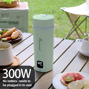 Електричний чайник Glas Elektrisch Wasserkocher 0,6L 500W з регулюванням температури 40-75°C, таймером, сенсорним керуванням, BPA-free, компактний для дому/кемпінгу, підходить для чаю/кави, білий (Grün Pro)