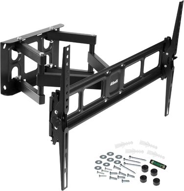Кріплення для телевізора Ribelli® Schwenkbar Neigbar: поворотне та нахилене, VESA 600x400mm, для телевізорів та моніторів 32-84 дюймів, до 50 кг, підходить для Flat та Curved моделей