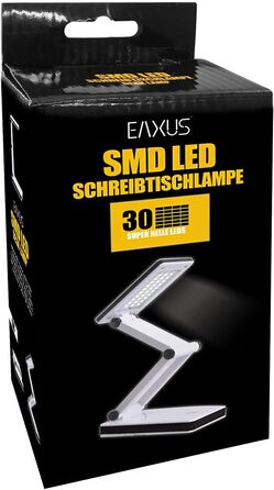 LED лампа настільна Eaxus® з USB, регульована яскравість, стильний дизайн, білий колір