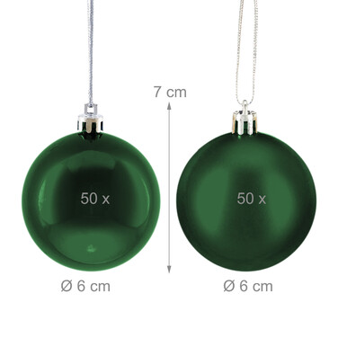 Relaxdays Set of 100 Christmas Baubles