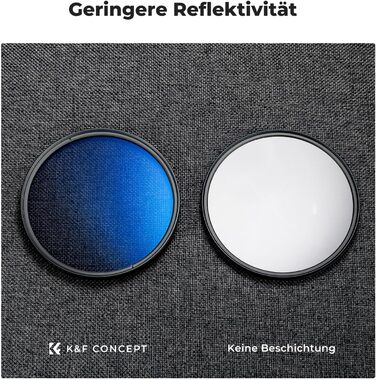 Поляризаційний фільтр K&F Concept 58mm CPL з багатошаровим покриттям для об'єктивів фото- та відеокамер, стрічка для фіксації кришки об'єктива, універсальна кришка об'єктива (Nano-Klear)