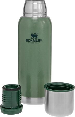 Термос Stanley Adventure з нержавіючої сталі, 1 літр - термопляшка, 24 години, BPA-Free, кришка-поїльник, колір: молотний зелений