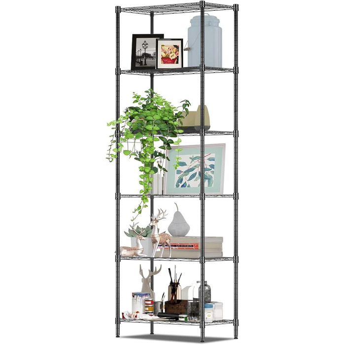 Himimi Regal - 6-Tier Wire Shelving Unit - 54x29x160cm