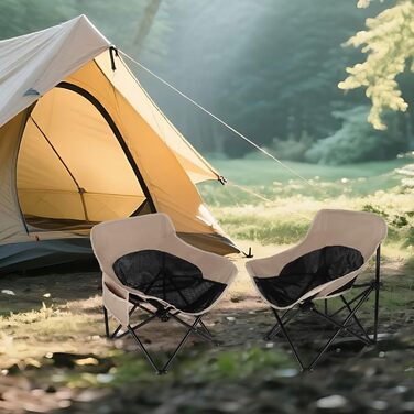 Складний туристичний стілець Outwell для риболовлі та відпочинку, 150 кг, з кишенею, хакі