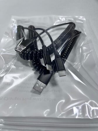 Кабель USB Type-C, 3 шт. (3M+2M+1M) для Samsung, Huawei, Xiaomi. Швидка зарядка, передача даних, нейлон.