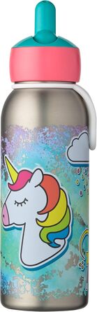 Mepal - Flip-Up Campus Thermos Flask - Insulated Drinking Bottles for Kids - Stainless Steel Thermos - 9 Hours Hot & 12 Hours Cold - BPA-Free - 350 ml - Unicorn