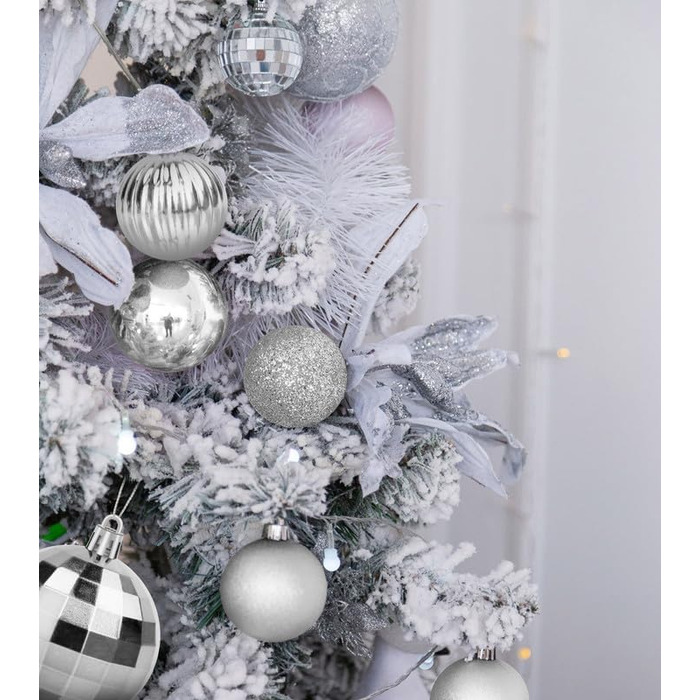 Новорічні кулі BLAZOR, 36 шт, 4 см, пластикові, червоні, золоті, срібні, для прикраси ялинки