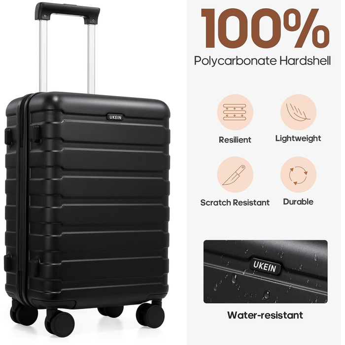 Набір валіз Roadcheer: тріо з полікарбонату з TSA-замком та аксесуарами (рюкзак, культки, сумочка для взуття)