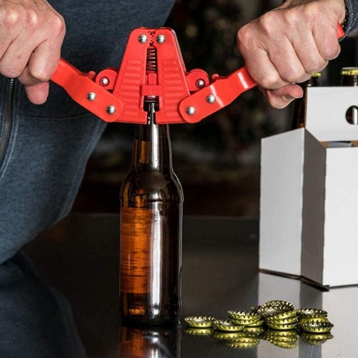 Manual Bottle Capper for Beer Bottles - Machine Tool Double Lever for Homebrewing - Beer Bottle Sealing