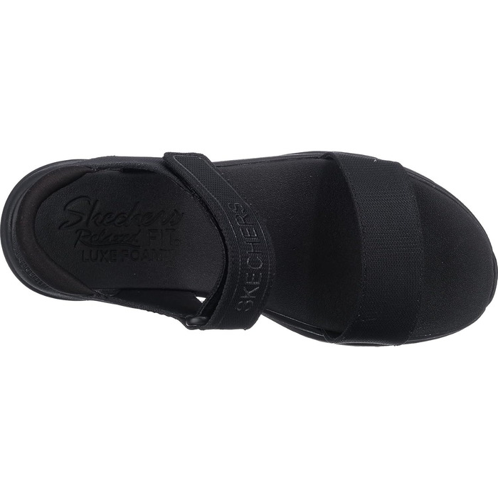 Skechers D'Lux Walker New Block: жіночі сандалі Skechers, чорні, сітка, 40 EU