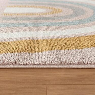 Дитячий килим Kinderteppich DOTS бежево-рожевий 80x150 см, Öko-Tex, для дівчаток в кімнату