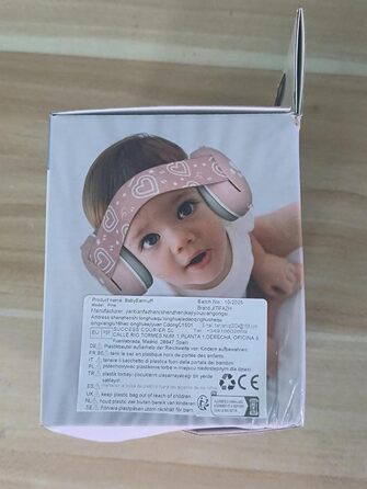 Навушники для захисту від шуму для немовлят, блакитні. Зменшують шум до 25 dB, регульоване антиковзне кріплення до 36 місяців, м'які та легкі.