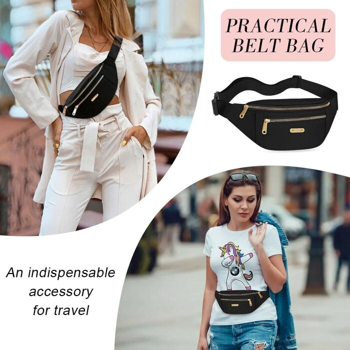 Гірчатка поясна водонепроникна для жінок та чоловіків, сумка через плече, сумка на груди, модний чорний/білий колір