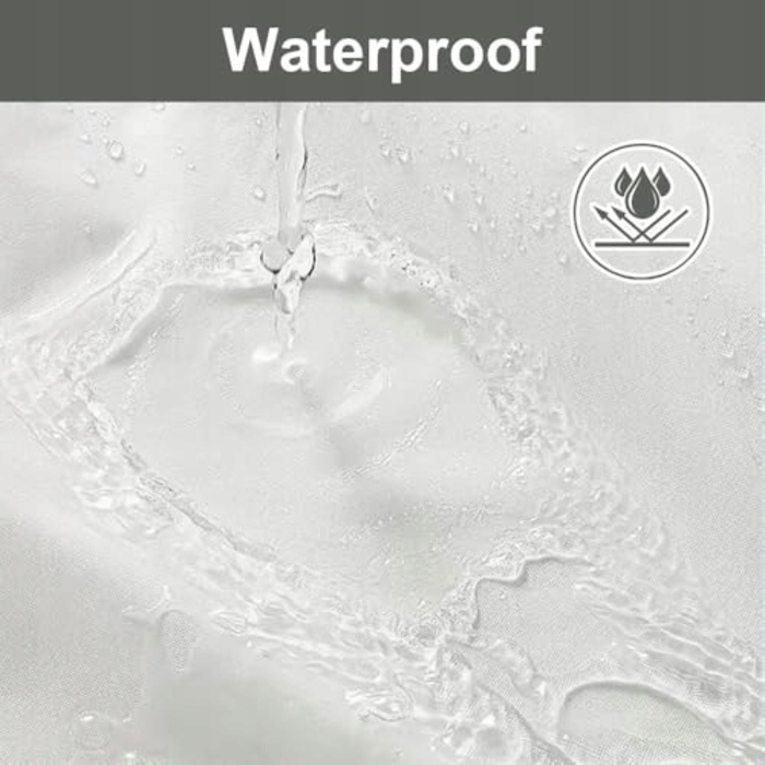 Водонепроникна штора для душу 180x180 см, поліестер, з кільцями