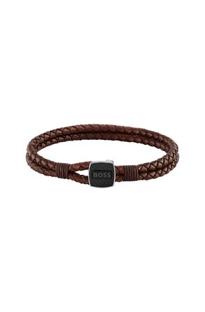 Браслет чоловічий BOSS SEAL шкіряний коричневий M