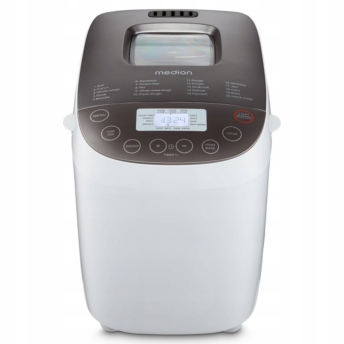 Хлібопічка Medion MD12040, біла, 950 Вт