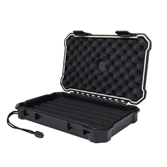 Чохол для сигар Humidor, 5 шт., водонепроникний, стійкий до зминання, герметичний, міцний, чорний