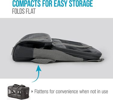 Транспортна переноска для тварин Sherpa Original Deluxe, антрацит, розмір M (43x28x27 см), схвалена авіаперевізниками