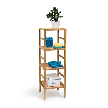 Relaxdays Walnut Bathroom Shelf, various sizes