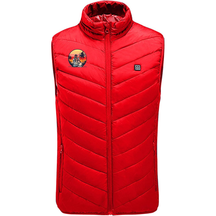 Обогреваемая жилетка для мужчин и женщин, 9 зон обогрева, для активного отдыха, туризма, катання на лижах (M, #06 красный)