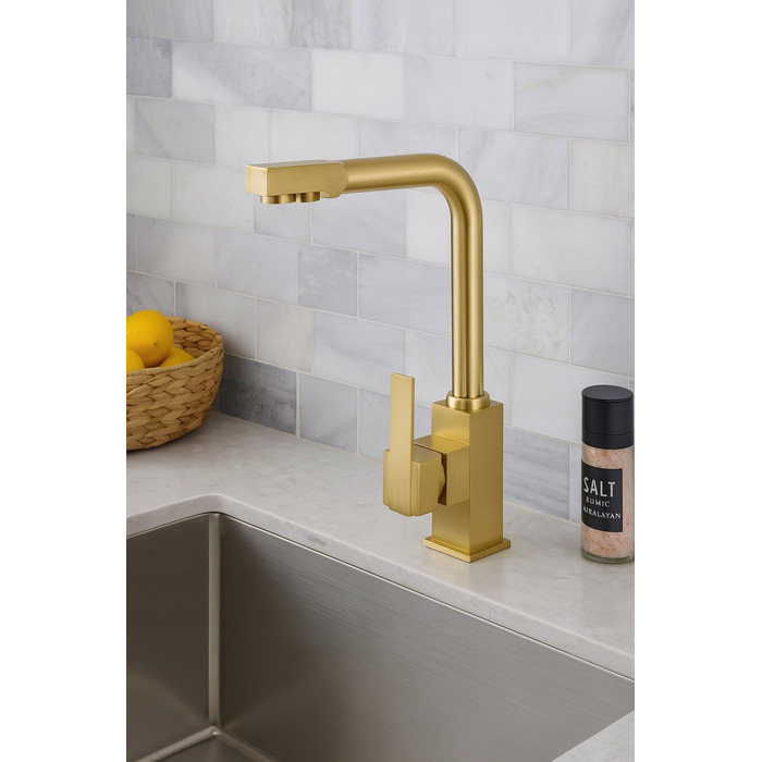 Кухонний змішувач Granite Sink Moka трифункціональний, золотий