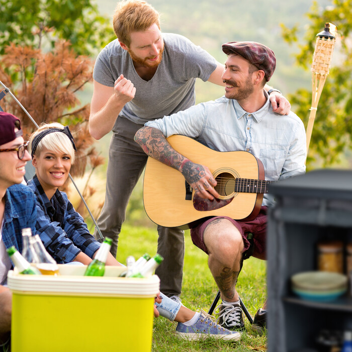 Relaxdays Camping Storage Cabinet with 2 Shelves