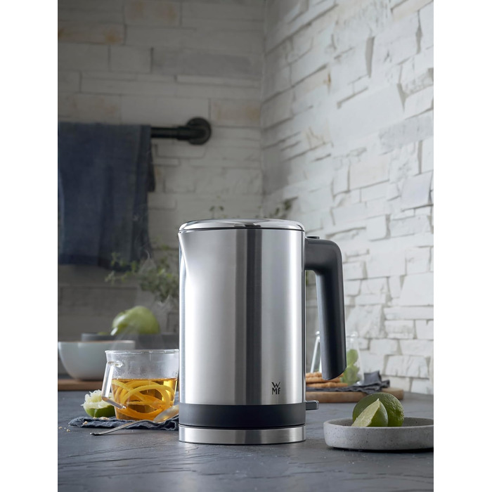 WMF Kitchenminis Kettle 0.8 l, 1800 W, Travel Kettle, Cromargan Matt/Silver Stainless Steel